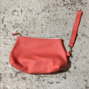 Elegant Coral Wristlet Clutch